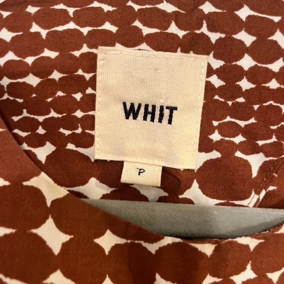 Anthropologie WHIT Rust Sleeveless Sheath Dress Sz P - Picture 12 of 12